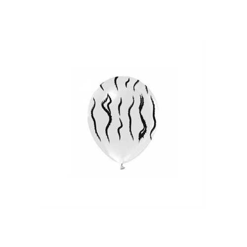 BALONEVİ BALON BEYAZ ÜZERİ ÇİZGİ 12" 12Lİ 8075