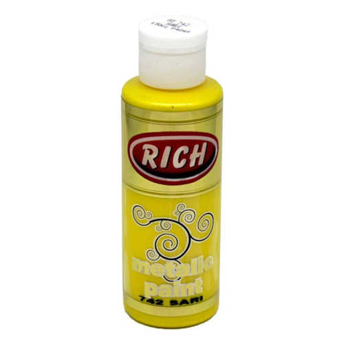 RİCH METALİK AKRİLİK 120ML 742 SARI