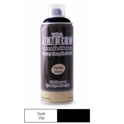 ARTDECO AKRİLİK SPREY BOYA 400ML MAT SİYAH M790