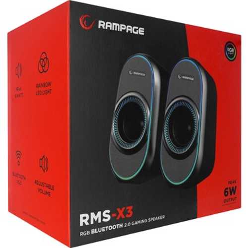 RAMPAGE RMS-X3 2.0 6W BLUETOOTH ÖZELLİKLİ SİYAH MU