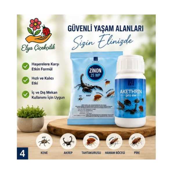 ZİNON 25 WP 50GR + AKETHRİN PRO EW 50 ML