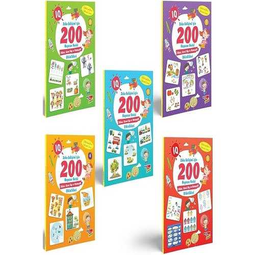 DİKKAT IQ ZEKA GELİŞİM İÇİN 200 5Lİ SETİ