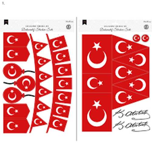 KİKA DEKORATİF MİLLİ BAYRAMLAR STİCKER SET 2Lİ