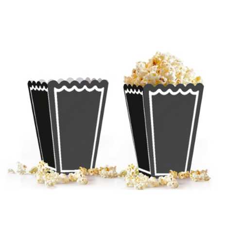 KİKA POPCORN KUTUSU 8Lİ DÜZ SİYAH