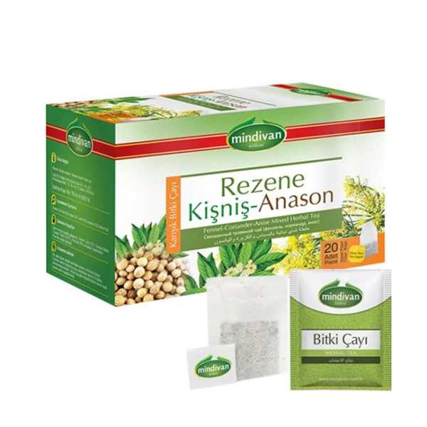 MİNDİVAN REZENE KİŞNİŞ ANASON ÇAYI 20'Lİ BİTKİ ÇAYI