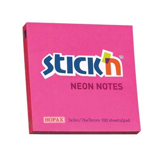HOPAX STİCKN YAPIŞKANLI NOT KAĞIDI 76X76 N.PEMBE