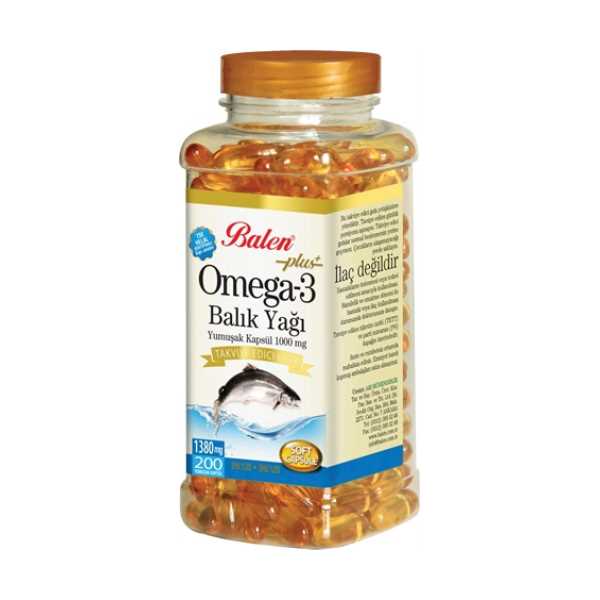 BALEN OMEGA 3 BALIK YAĞI YUMUŞAK KAPSÜL 1380 MG* 200 ADET