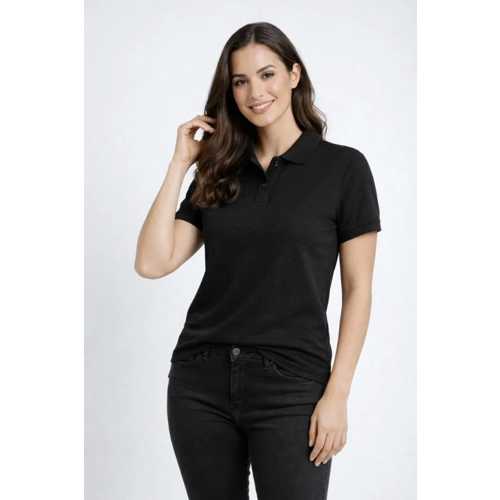 PIKE KUMAŞ DÜĞMELI YAKA REGULAR RAHAT GÜNLÜK KISA KOL TIŞÖRT T-SHIRT - SIYAH
