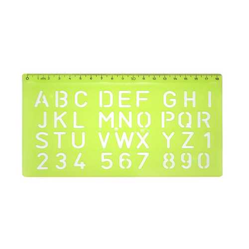 HATAS BÜYÜK HARF YAZI ŞABLONU 20MM 02258