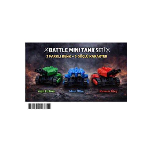MİNİ TANK OYUNCAK 3’LÜ SET – RENKLİ ASKERİ ARAÇ FİGÜRLERİ – ÇOCUK OYUNCAK TANK SETİ