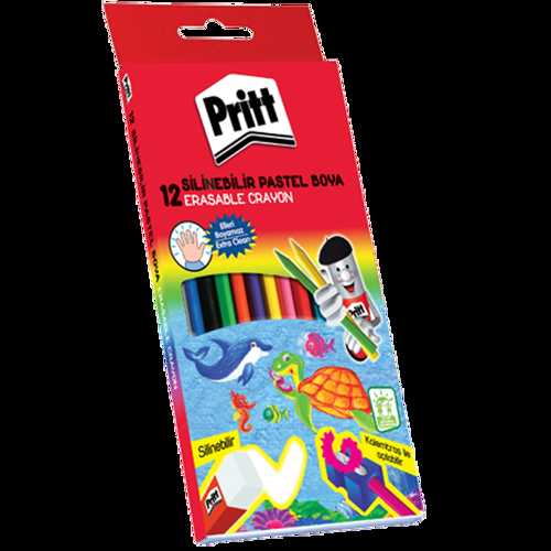 PRİTT PASTEL BOYA 12 RENK SİLİNEBİLİR