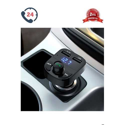 2022 YENI MODEL CAR X8 ARAÇ FM TRANSMITTER 5.0 BLUETOOTH ARAÇ KITI USB MP3 SD KART ÇAKMAKLIK GIRIŞLI