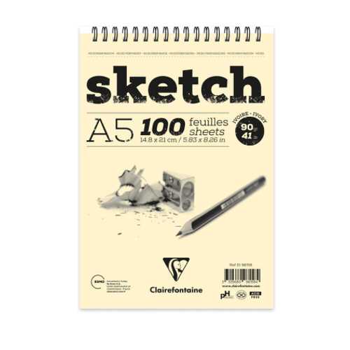 CLRF ESKİZ İVORY A5 90GR 100YP SPİRALLİ DEFTER