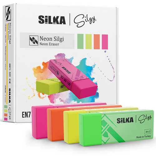 SİLKA SİLGİ NEON 20 ADET 4 RENK - ART2