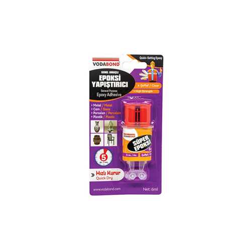 VODABOND EPOKSİ YAPIŞTIRICI ŞEFFAF 6ML 3027