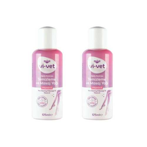 VIVET AĞDA SONRASI TEMIZLEME VE MASAJ YAĞI VITAMIN E 125 ML × 2 ADET