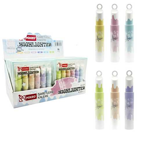 MİKRO NH-1213 FOSFORLU SNOWY LİNE KALEM 6LI