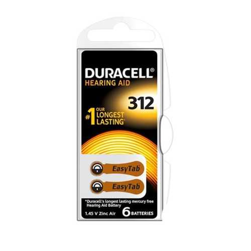 DURACELL NO:312 İŞİTME CİHAZI PİLİ 6 LI