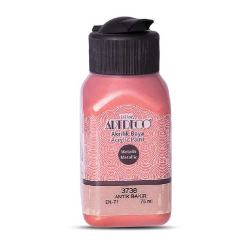 ARTDECO METALİK AKRİLİK BOYA 75ML ANTİK BAKIR 3738