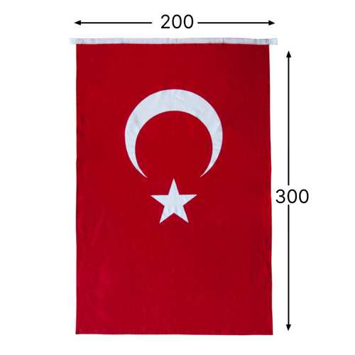 ORMİ ALPAKA TÜRK BAYRAĞI 200X300CM