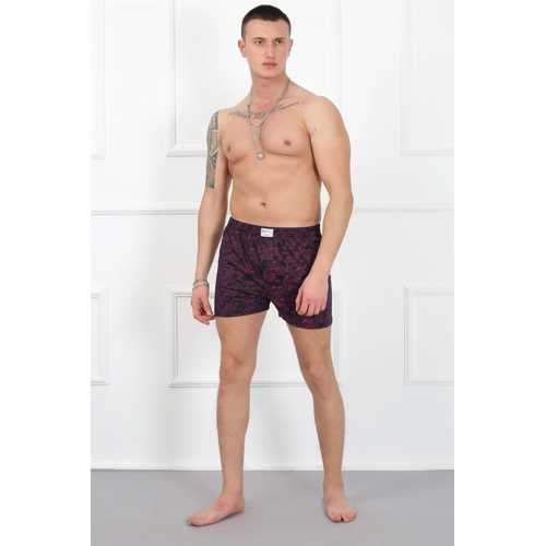 ERKEK PENYE BOXER BORDO - LACIVERT