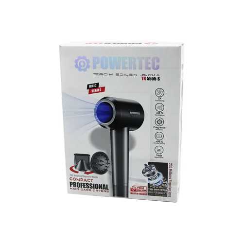 PLAZMA - IONIC  SAÇ KURUTMA - FÖN MAKİNESİ  SESSİZ - GÜÇLÜ MOTOR   MIKNATISLI BAŞLIKLAR  TR-5555-S (