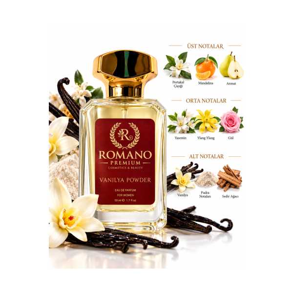 ROMANO PREMİUM VANİLYA POWDER 50 ML KALICI KADIN PARFÜM