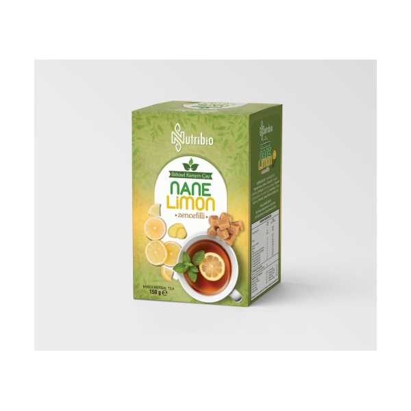 NUTRİBİO KÜP ŞEKLİNDE NANE LİMON ZENCEFİL ÇAYI 150 GR