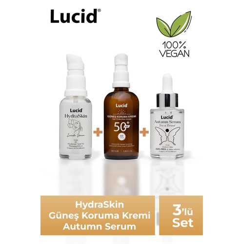 AHA BHA GLİKOLİK ASİT GÜNEŞ KREMİ HYDRASKİN NEMLENDİRİCİ CİLT YENİLEYİCİ SERUM 3 LÜ SET