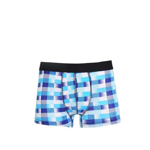 ERKEK PENYE LIKRALI DESENLI BOXER MAVI