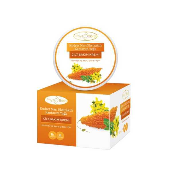 PHYTOFLORA KUDRET NARI EKSTRAKTLI VE KANTARON YAĞLI CİLT BAKIM KREMİ - 100 ML. 