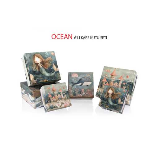 GIPTA OCEAN KARE 6LI KUTU SETİ