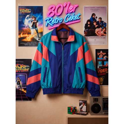 KADIN - ERKEK 80'LER DÖNEMI RETRO CEKET