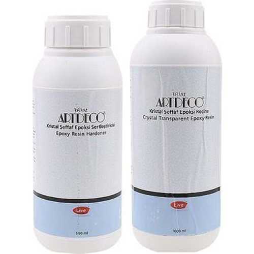 ARTDECO KRİSTAL ŞEFFAF EPOKSİ REÇİNE 1000ML+500ML