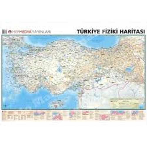 MEP TÜRKİYE FİZİKİ VE SİYASİ HARİTASI 70X100