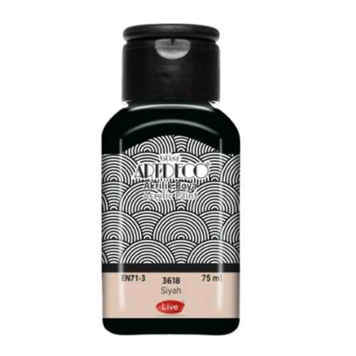 ARTDECO AKRİLİK BOYA 75ML SİYAH 3618