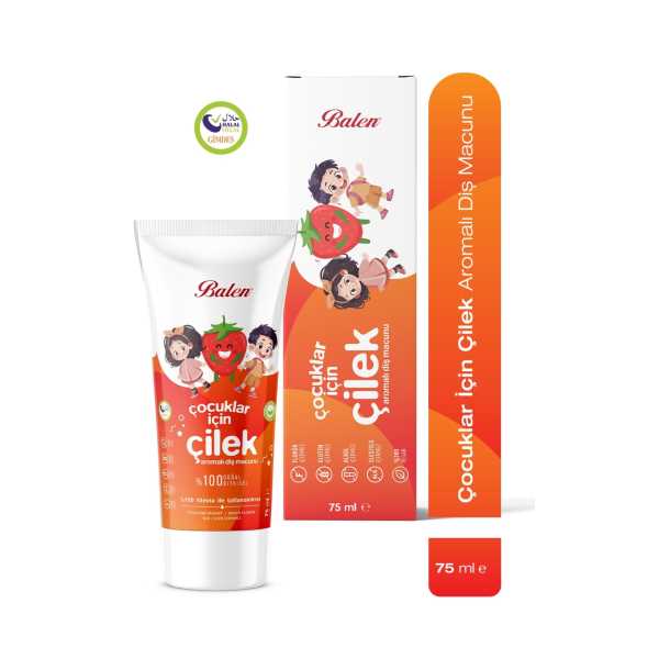 BALEN DOĞAL ÇOCUKLAR İÇİN ÇİLEK ÖZLÜ DİŞ MACUNU 75 ML