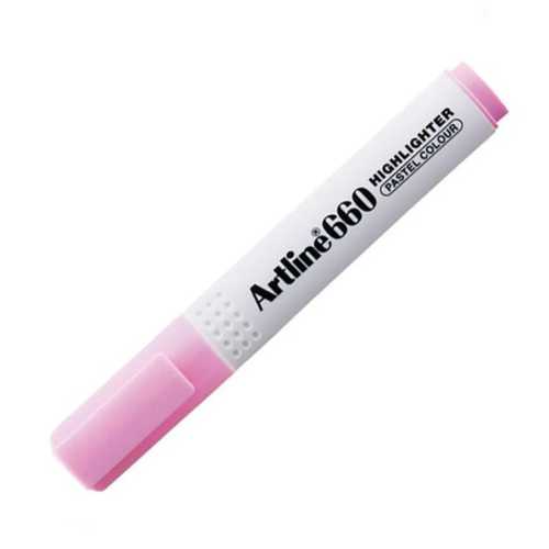 ARTLİNE 660 FOSFORLU KALEM KESİK PASTEL PİNK -12-