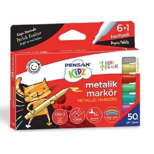 PENSAN MARKÖR KİDZ TEMİZLENEBİLİR 7 METALİK 99930