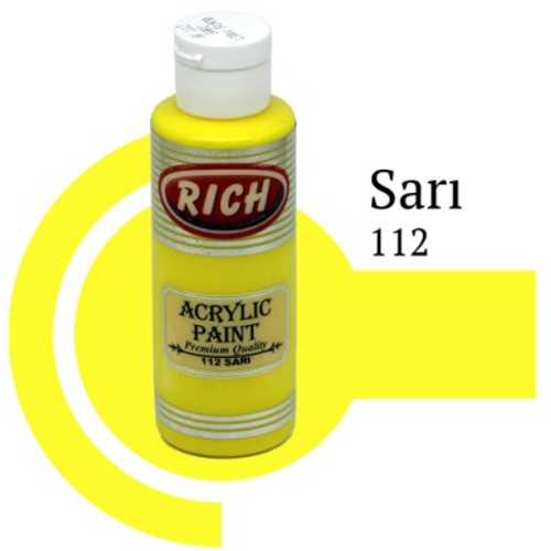 RİCH AKRİLİK BOYA 120ML 112 SARI