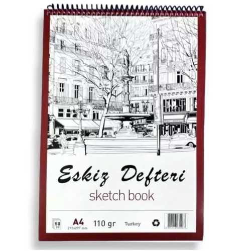 SİNGLE COLOR A4 ESKİZ DEFTERİ 50YP 100GR