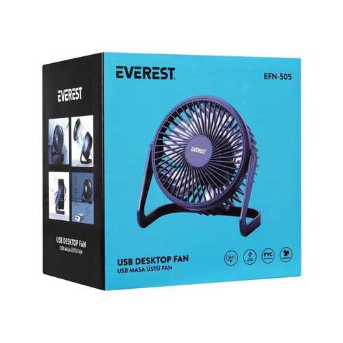 EVEREST EFN-505 MASAÜSTÜ LACİVERT USB FAN