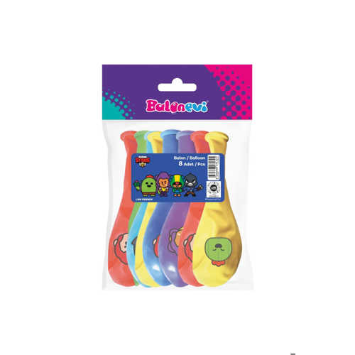 BALONEVİ BALON BRAWL STARS 12" 8Lİ