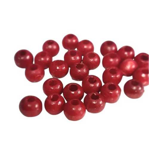 AHŞAP BONCUK RENKLİ 1KG 10MM YUVARLAK KIRMIZI