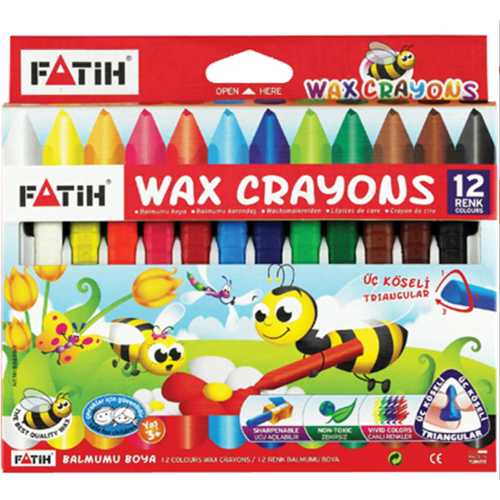 FATİH MUM PASTEL BOYA WAX CRAYON JUMBO 12 RENK