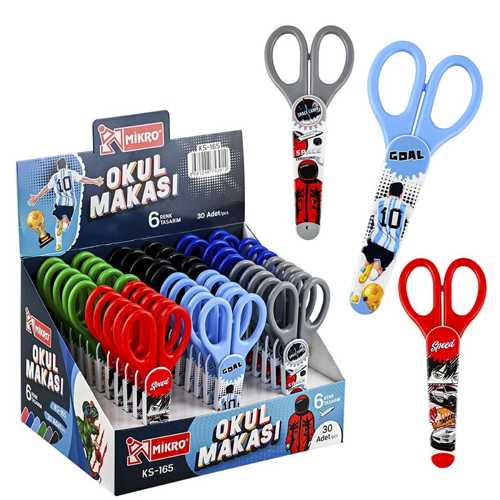 MİKRO KS-165 BÜYÜK KABLI OKUL MAKASI ERKEK -30-