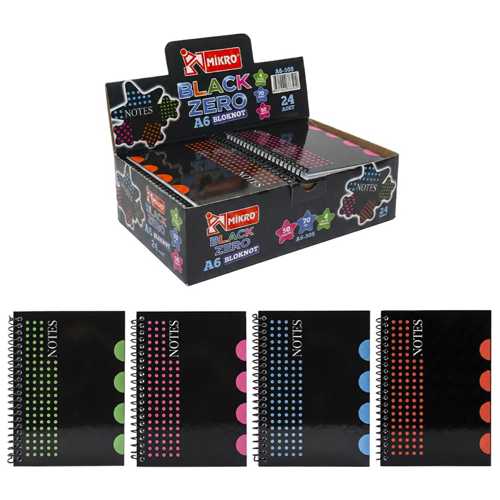 MİKRO A6-505 BLOKNOT 50SYF BLACK GLOW