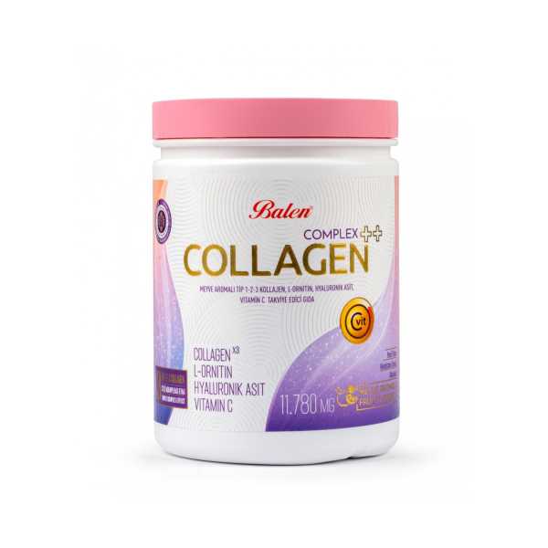 BALEN COLLAGEN COMPLEX ++ MEYVE AROMALI TİP 1,2,3 KOLAJEN , L-ORNİTİN, HYALURONİK ASİT, VİTAMİN C