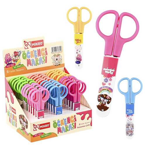 MİKRO KS-150 KABLI ÖĞRENCİ MAKASI KIZ -30-