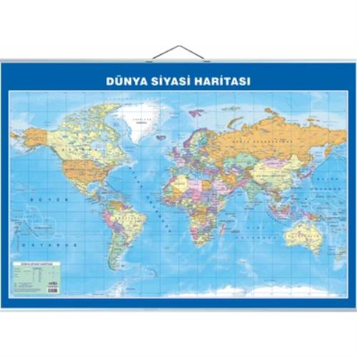 ARTI DÜNYA SİYASİ VE FİZİKİ HARİTA 50X70 E-502